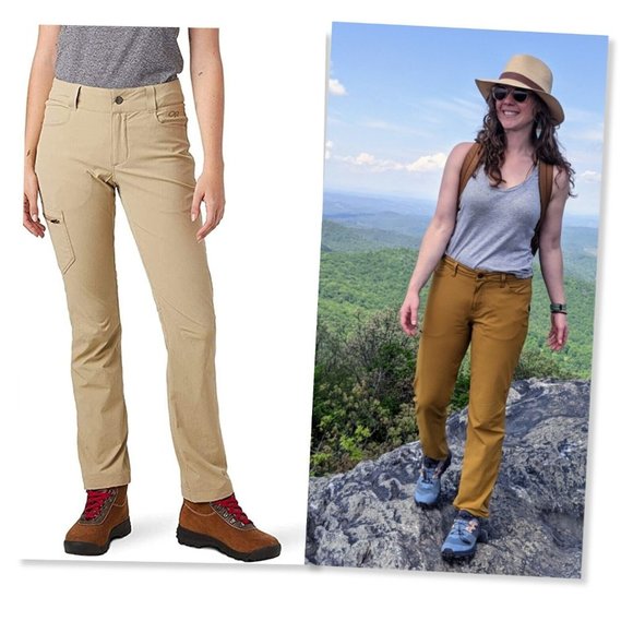 Outdoor Research Pants - Outdoor Research Women's Straight Leg Hiking Pants in Tan/Khaki
